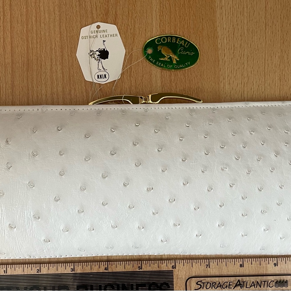 White and Gold Clutch with Elegant Design